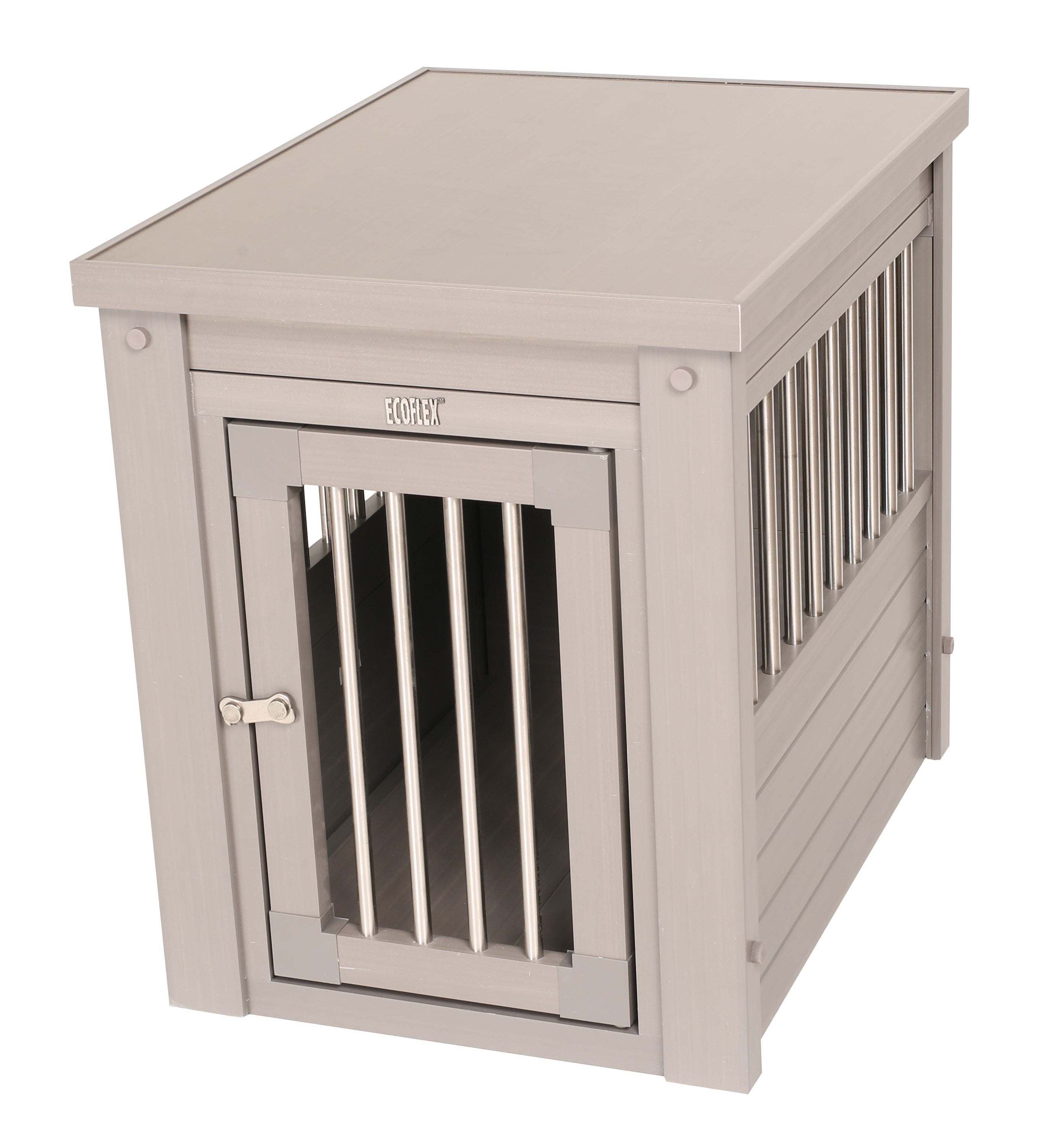 ECOFLEX Dog Crate End Table - Grey Medium