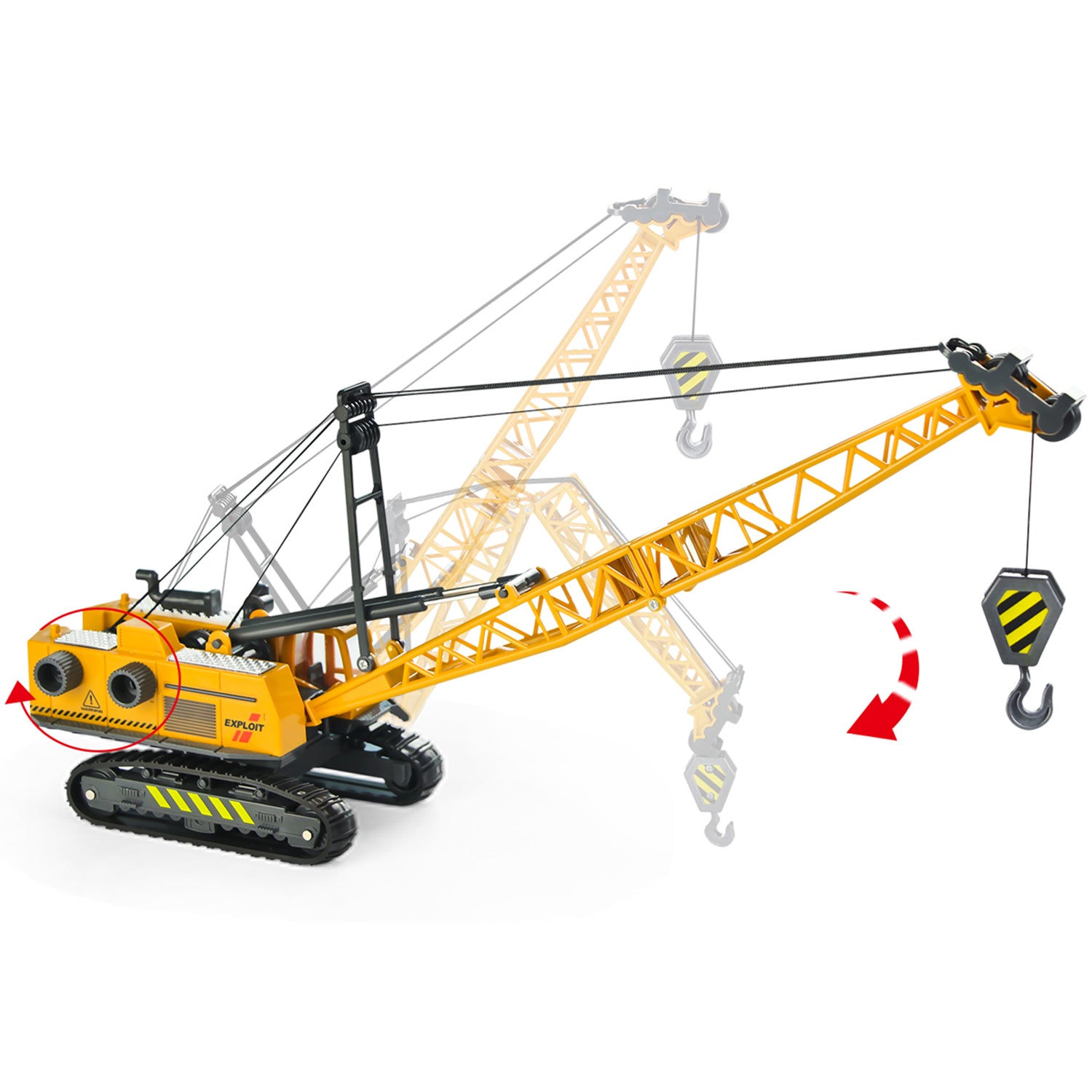 1:55 Diecast Construction Crane Truck Toy Alloy Engineering Vehicle Model for Kids