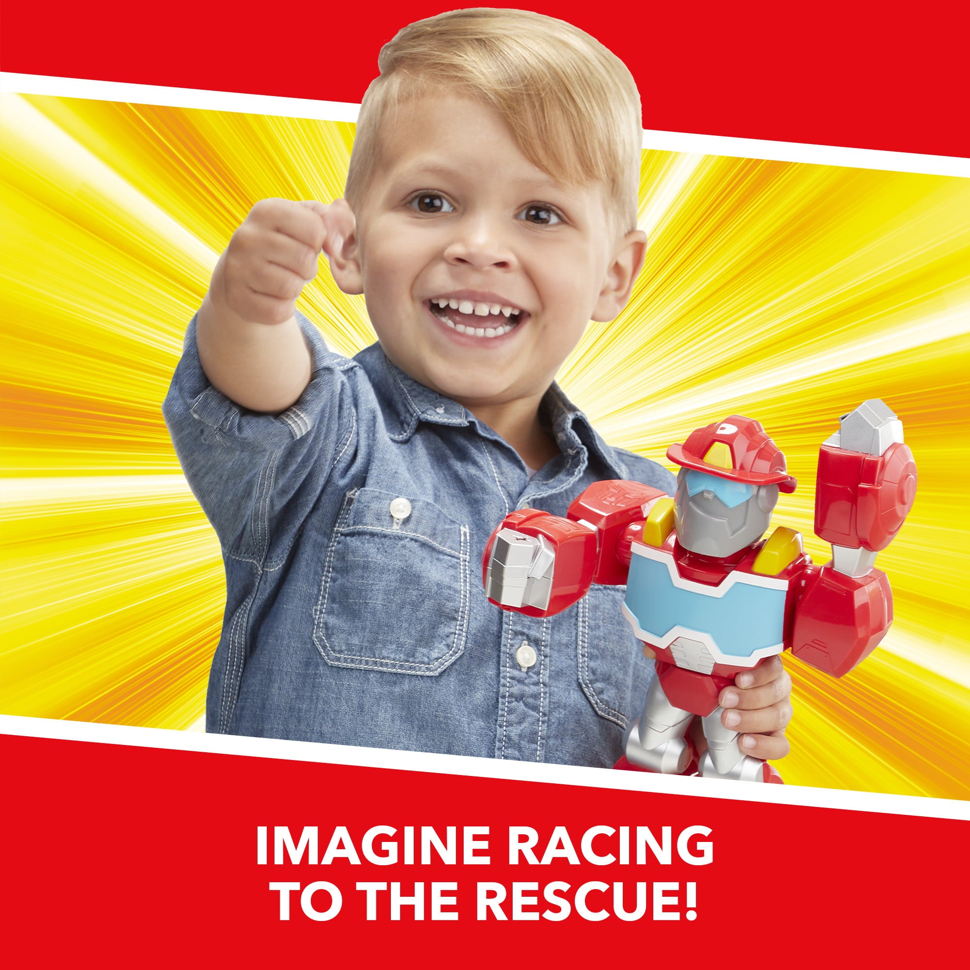 Transformers Rescue Bots Academy Mega Mighties Heatwave theFire-Bot Figures