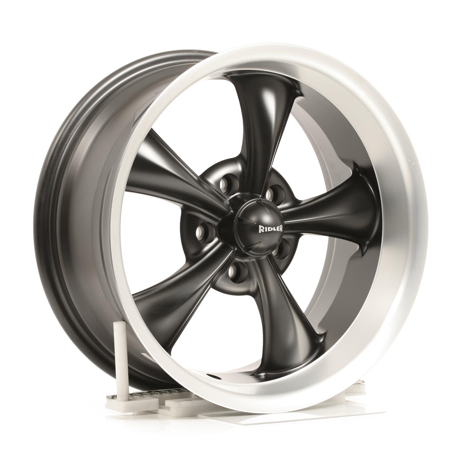 Ridler 695-7861MB Ridler 695 Series Matte Black with Machined Lip Wheels