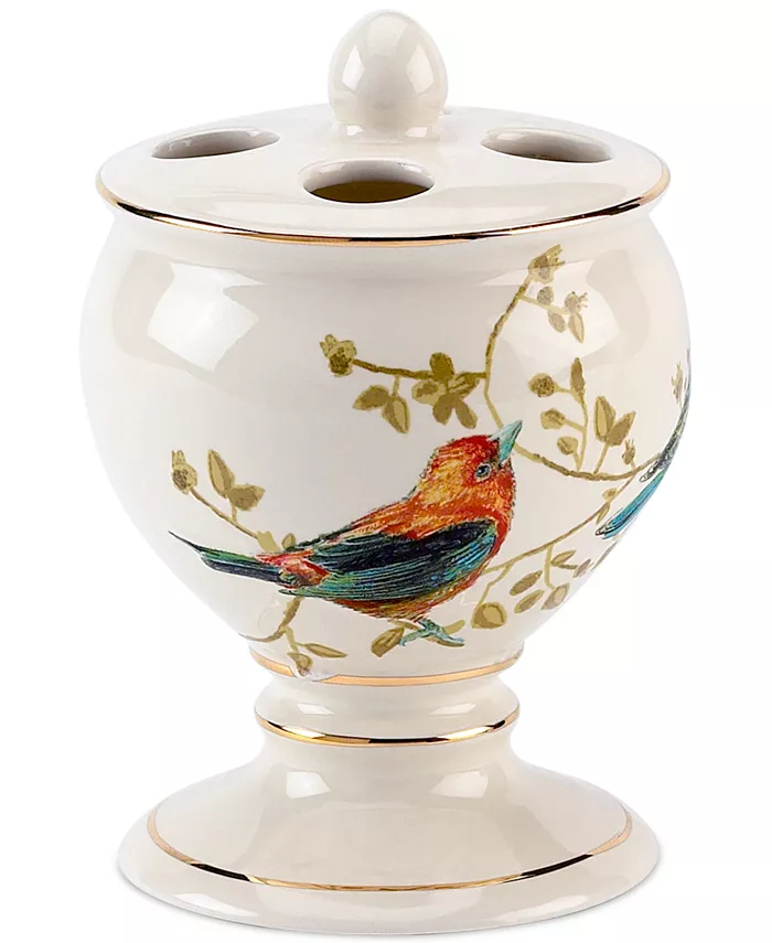 Avanti Bath Accessories， Gilded Birds Toothbrush Holder