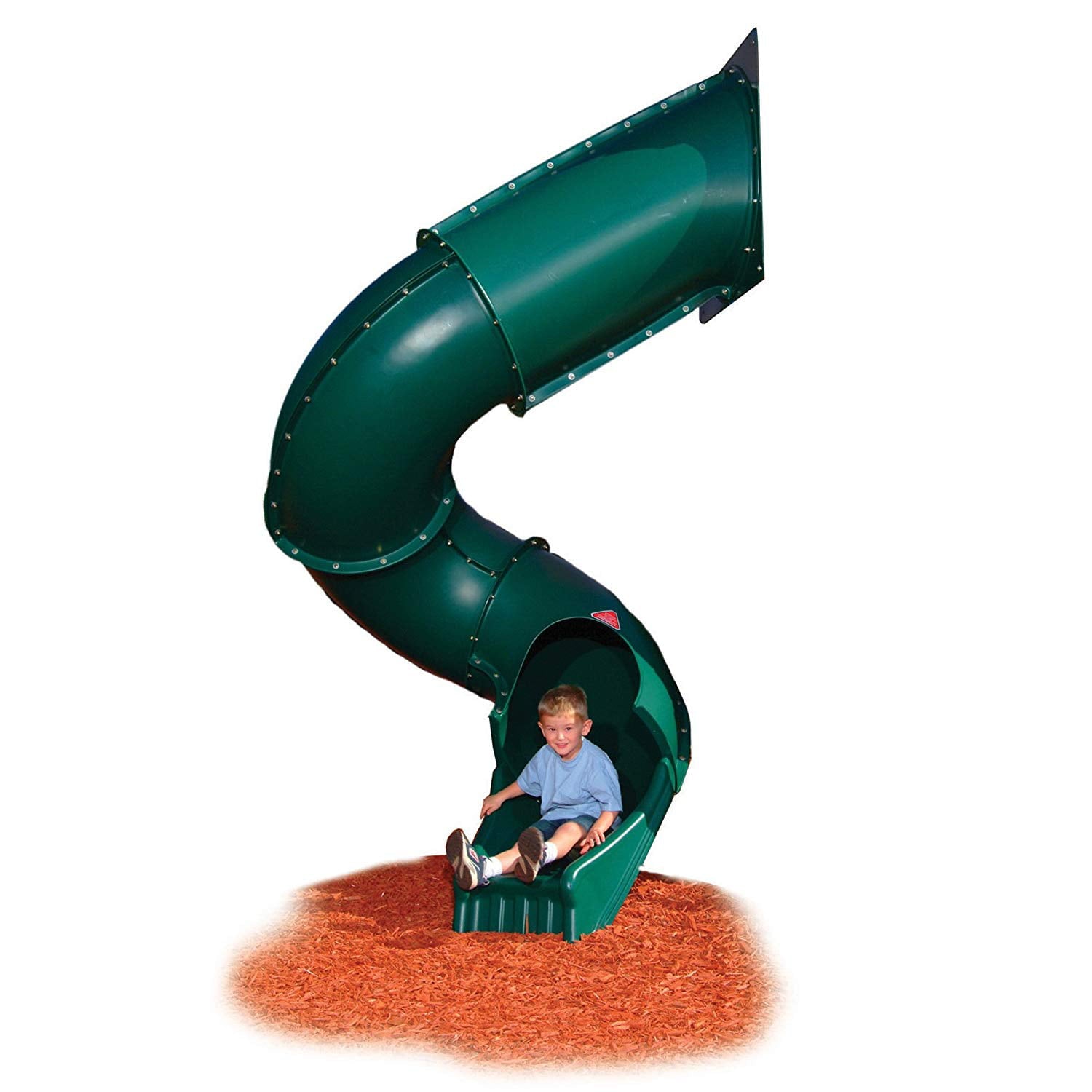 Swing-N-Slide 7' Turbo Tube Plastic Slide with Lifetime Warranty - Green