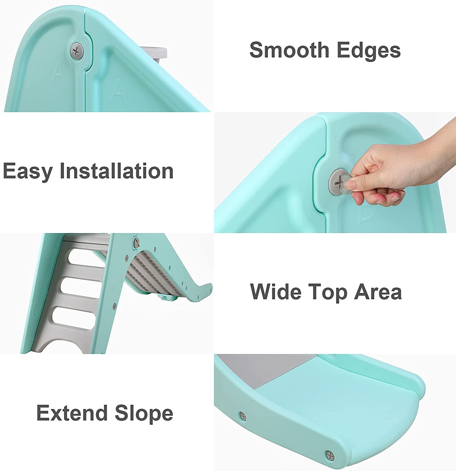 Increkid Kids Slide Indoor Freestanding Slide Climber Toy Playset