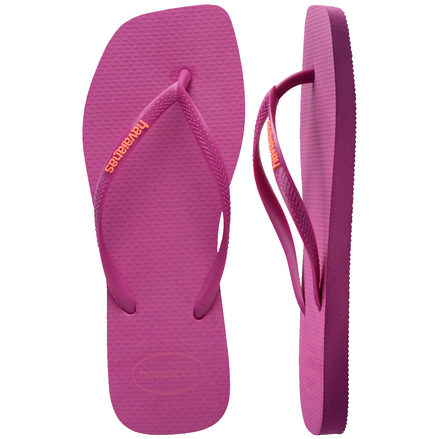 Chinelo Havaianas Slim Square Logo Pop Up
