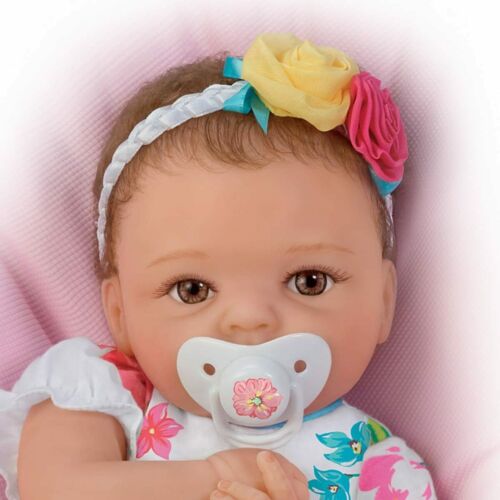 The Ashton-Drake Galleries Pretty and Petite Presley TrueTouch™ Silicone Lifelike Baby Girl Doll by Cheryl Hill 16"-inches