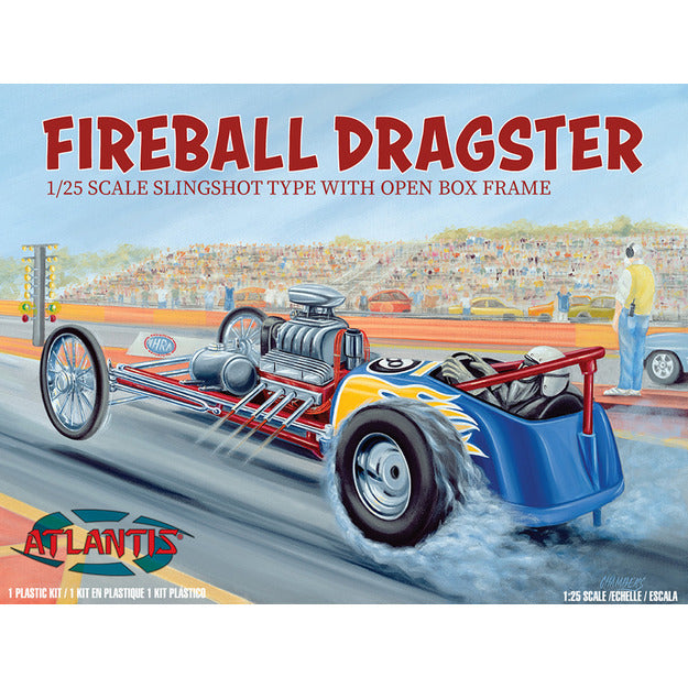 Atlantis Models M6710 Fireball Dragster 1/25 Scale Plastic Model Kit