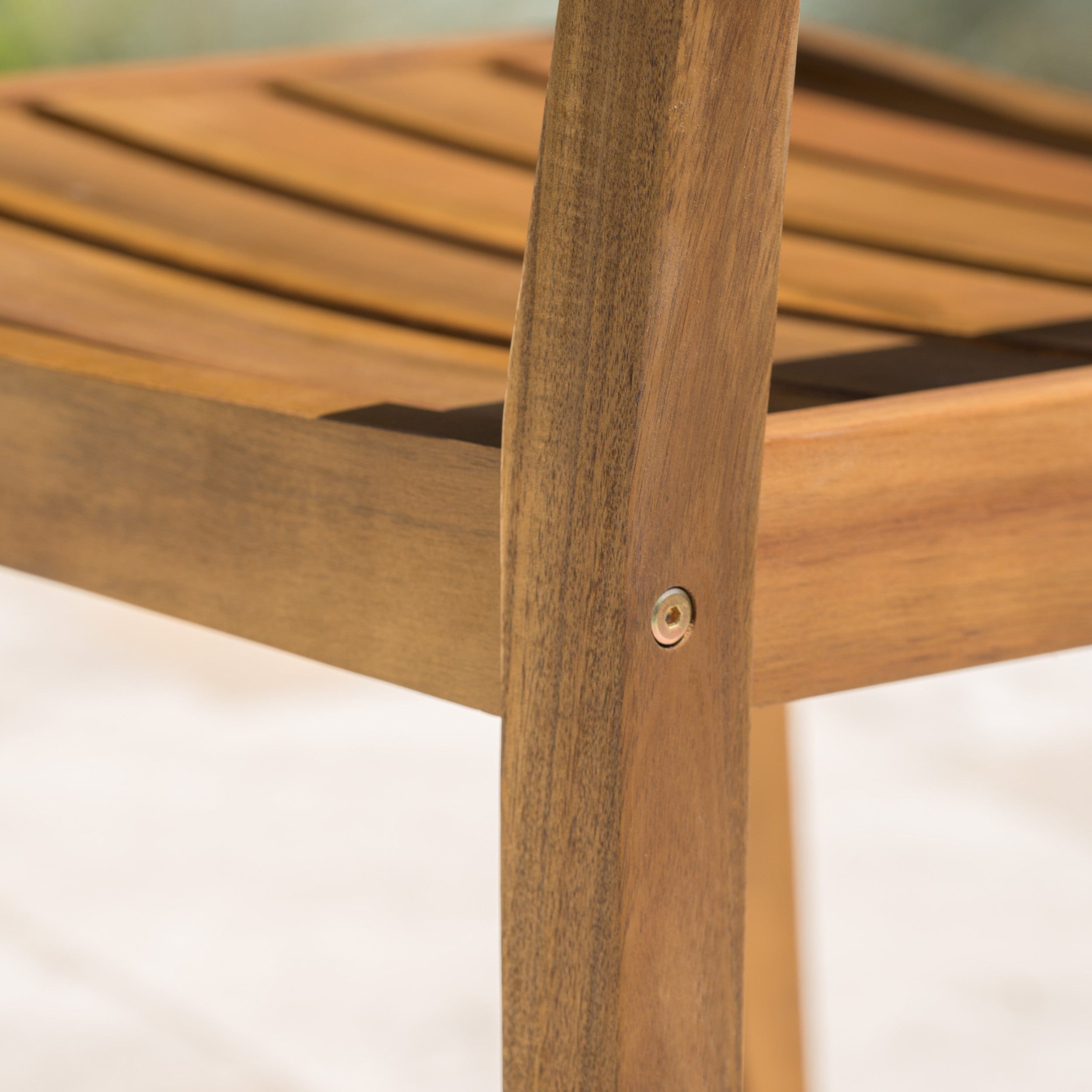 Stanford Outdoor Teak Finish Acacia Wood 5 Piece Dining Set