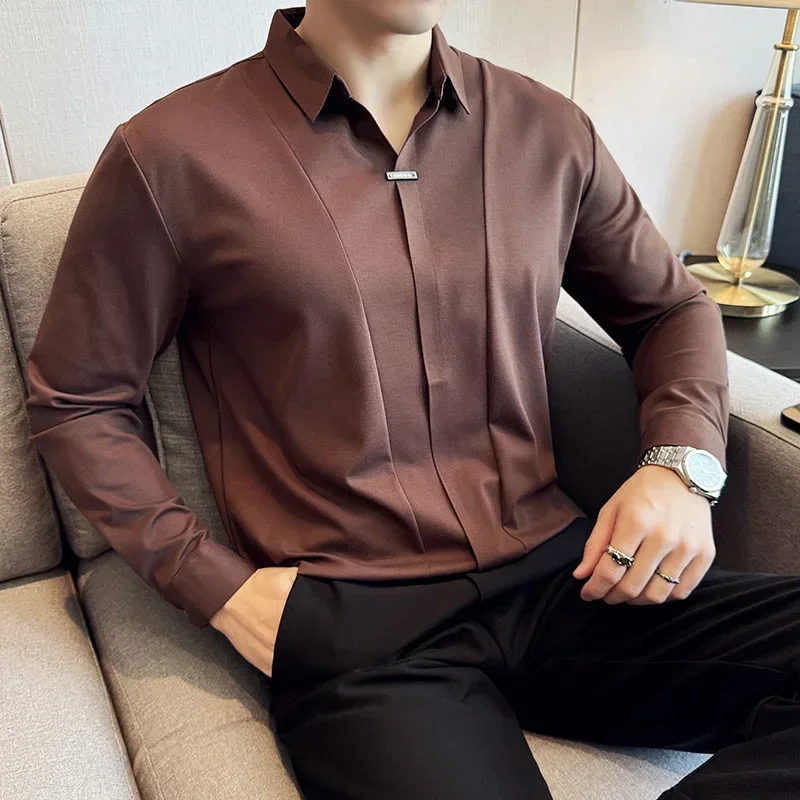 Camisa Anthony™ com Acabamento Minimalista e Corte Italiano / A Peça-Chave que Une Conforto e Postura Refinada!