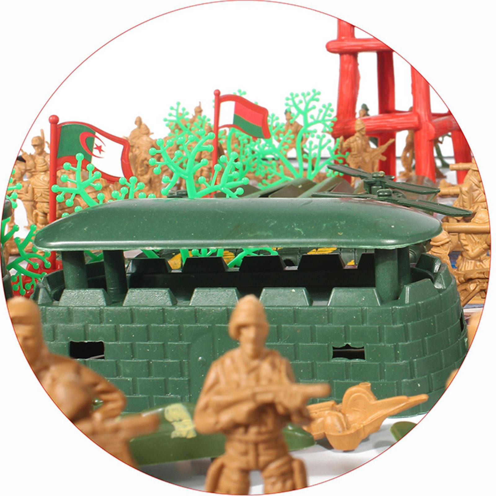 Set of 289 5cm Play Set Action and Soldiers Tank Fighter Armored Vehicle WW 2 Base Model Accessories for Boys