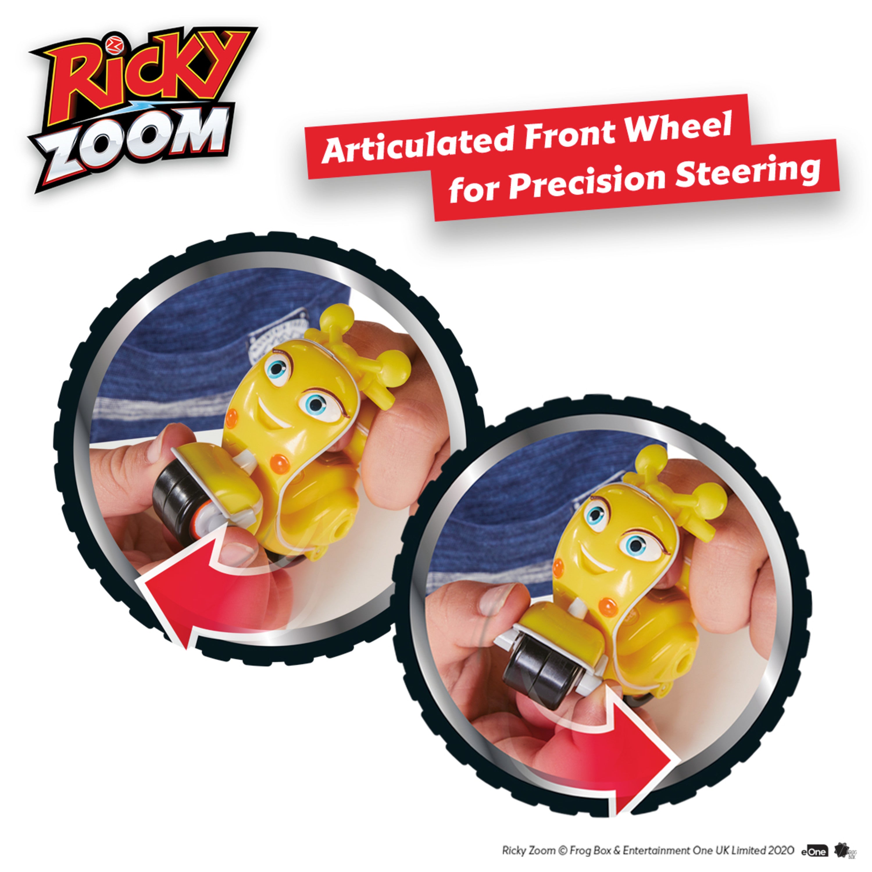 Ricky Zoom: Scootio Whizzbang Toy Scooter from Ricky Zoom – 3-inch – Free-Wheeling， Free Standing Toy Bike for Preschool Play Action Figure Set