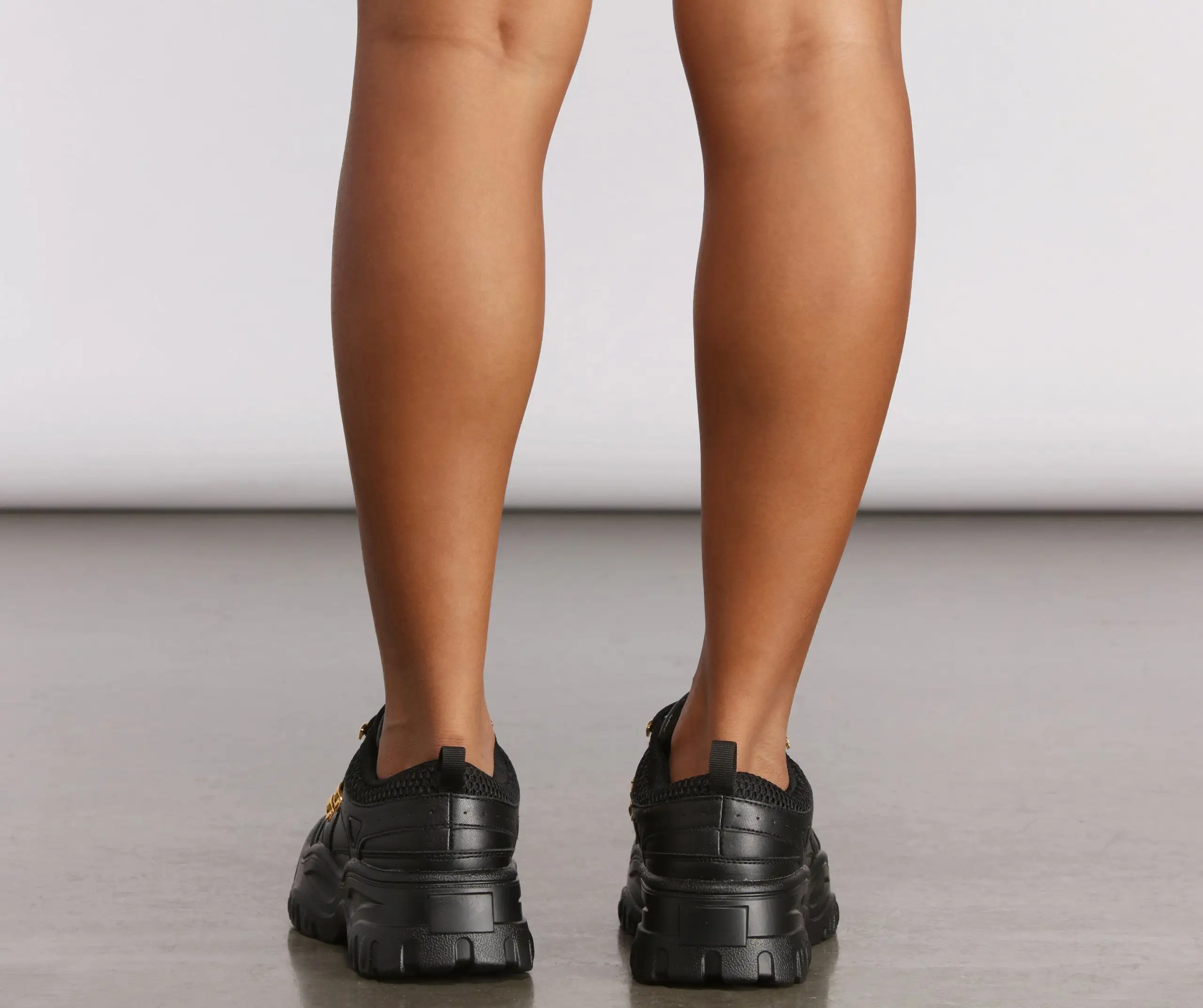 Pop of Glam Chunky Bungee Lace Sneakers