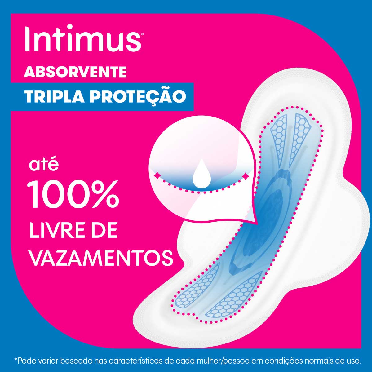 Absorvente Tripla Protecao Suave com Abas Intimus 32 Unidades