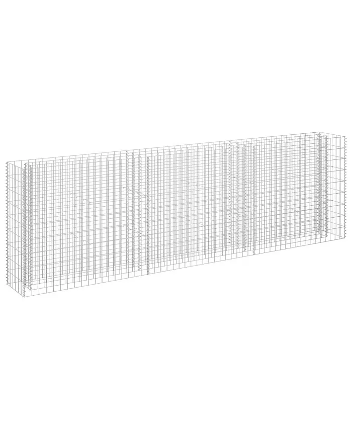 vidaXL Gabion Raised Bed Galvanized Steel 106.3