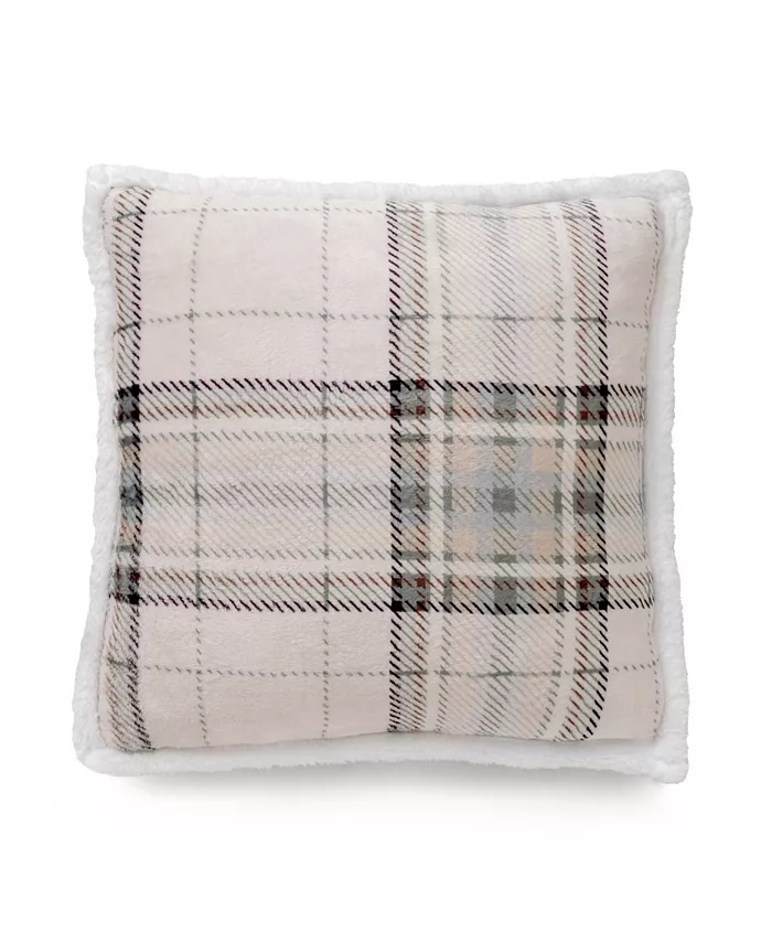 Martha Stewart Collection Tartan Plaid Holiday Decorative Pillow， 18