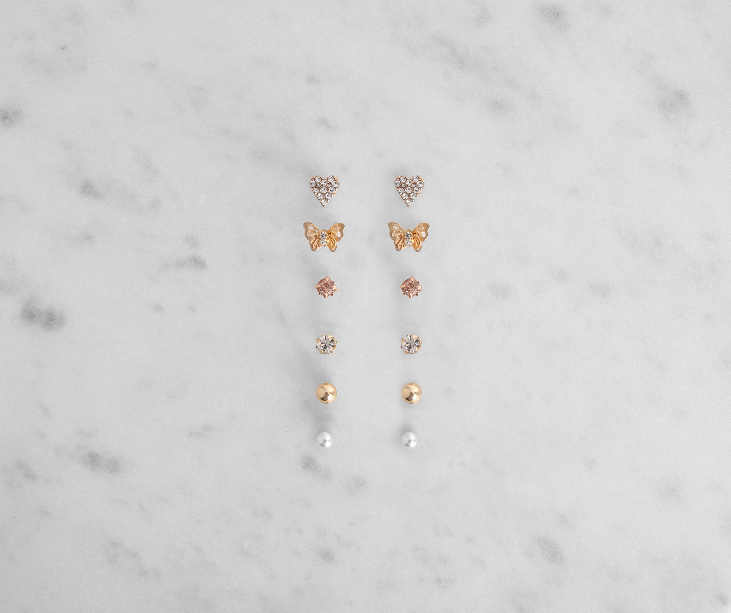 Butterfly Bombshell Hoop + Stud Set