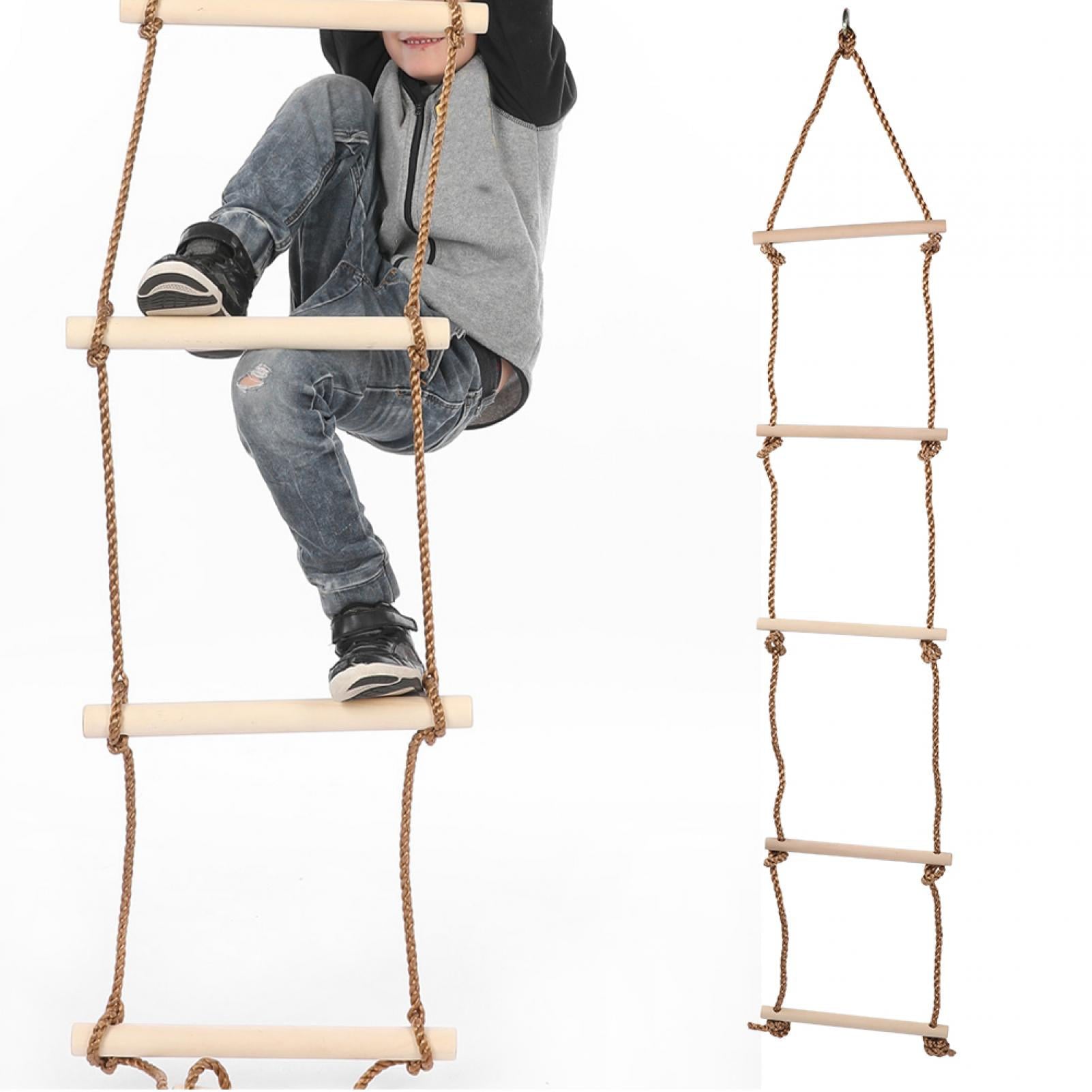 Made Of Wood Environmentally Friendly Children Rope Ladder， Children Climbing Ladder， For Children Adults