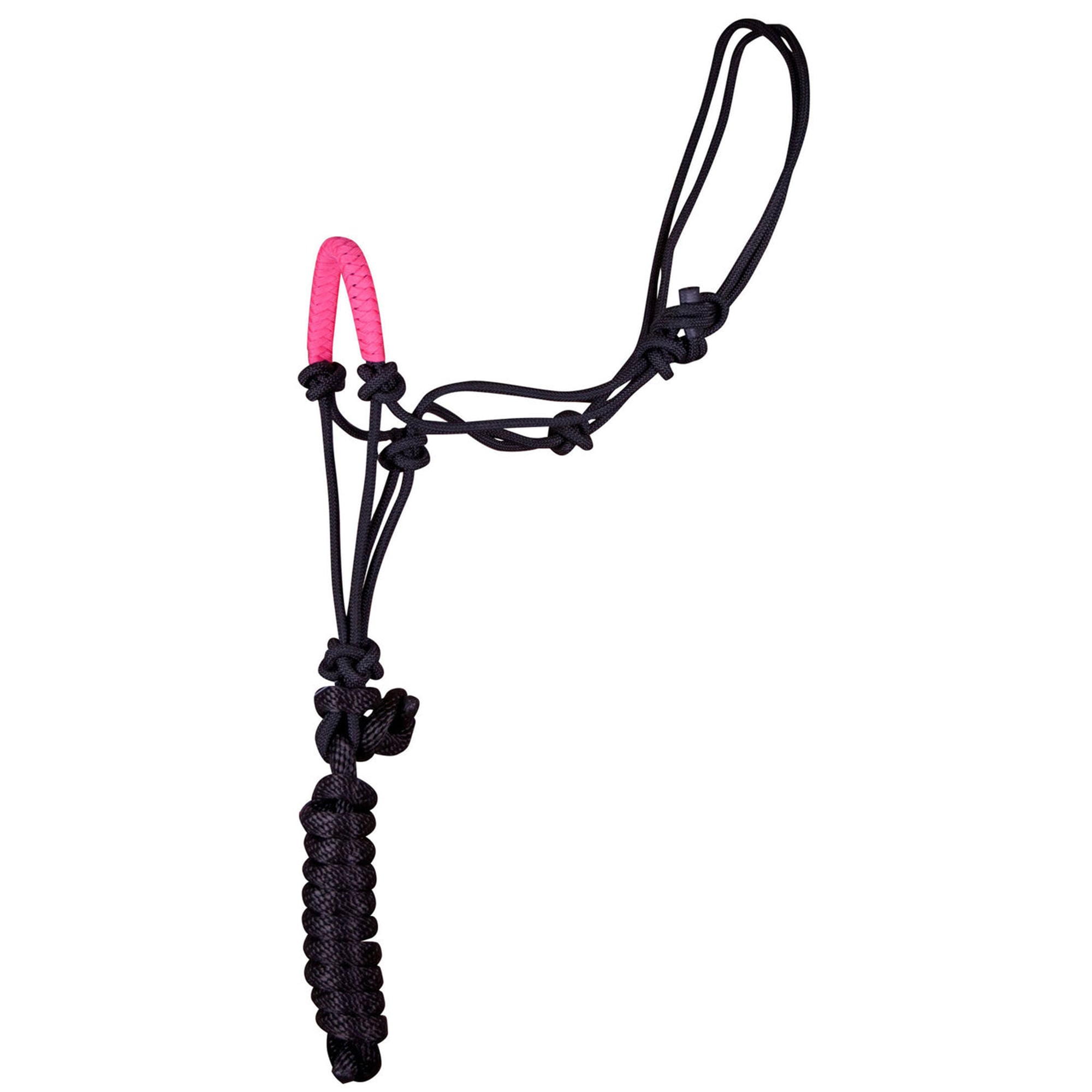 Mustang Solid Nose Rope Halter Pink