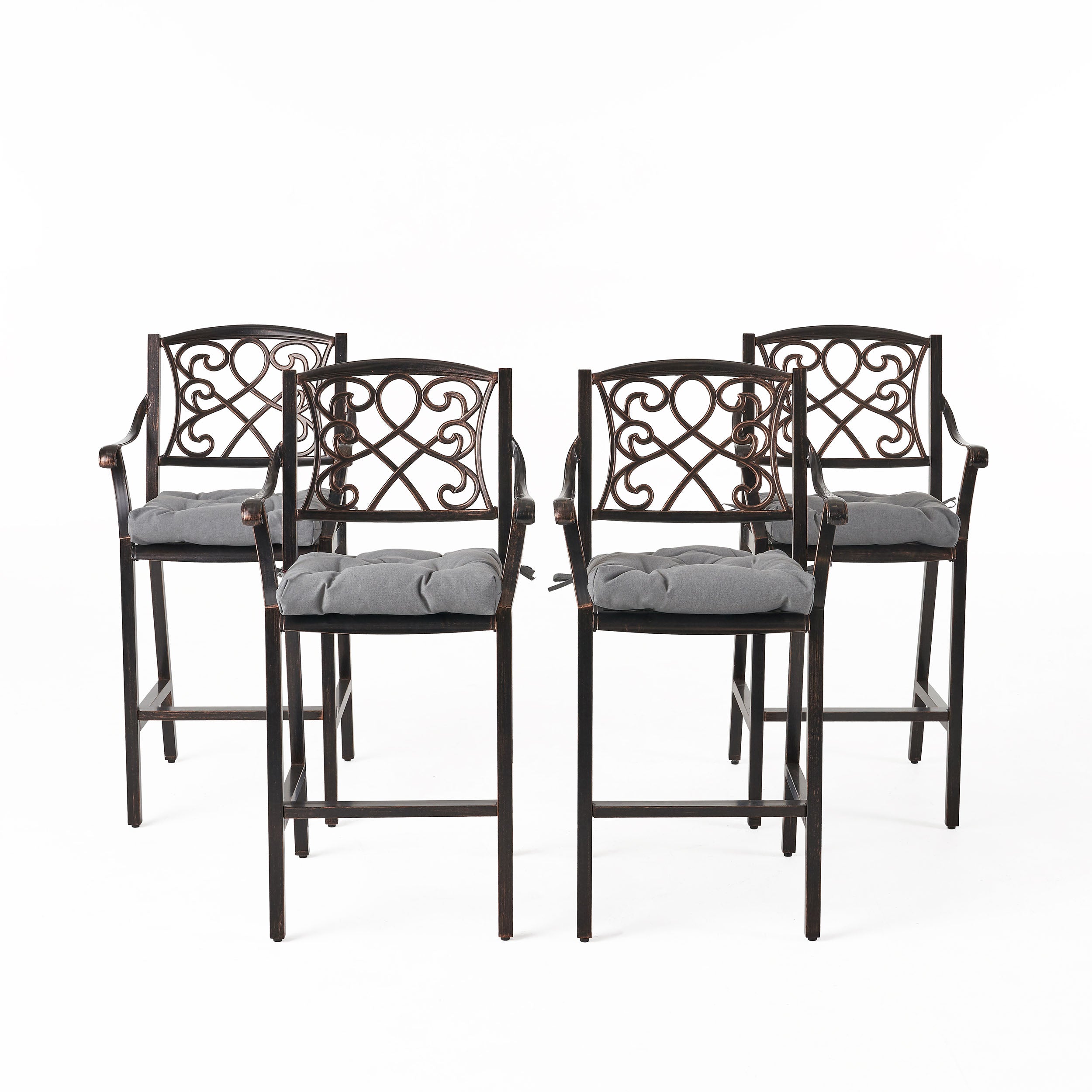 Sibyl Outdoor Barstool with Cushion (Set of 4)