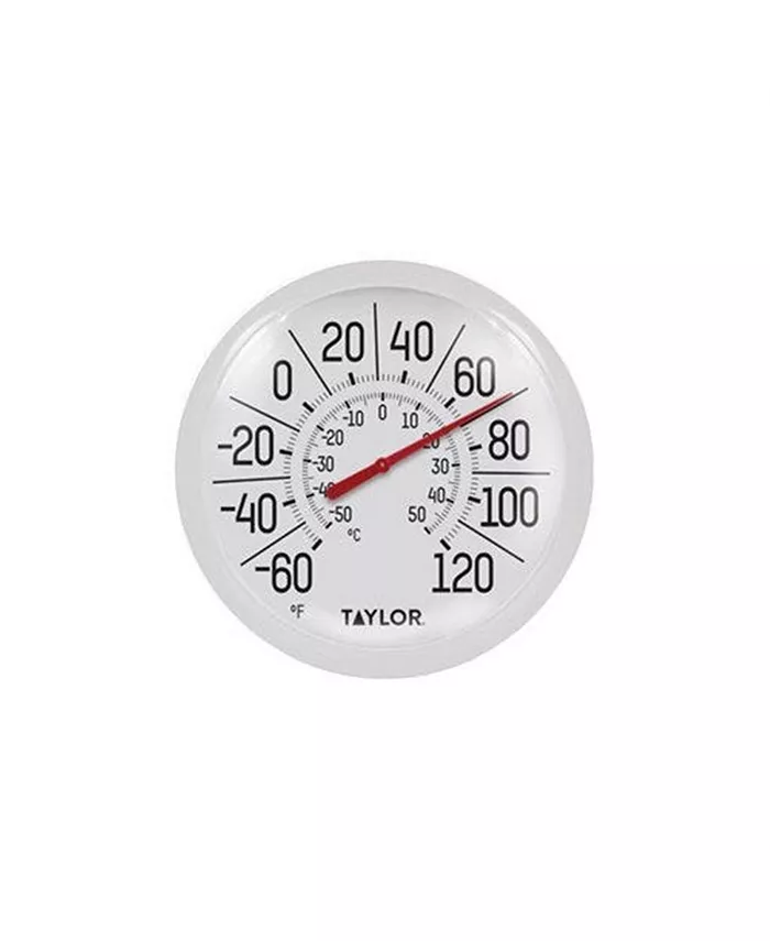 Taylor Precision Products Taylor Precision Indoor Outdoor Decorative White Thermometer， 8.5