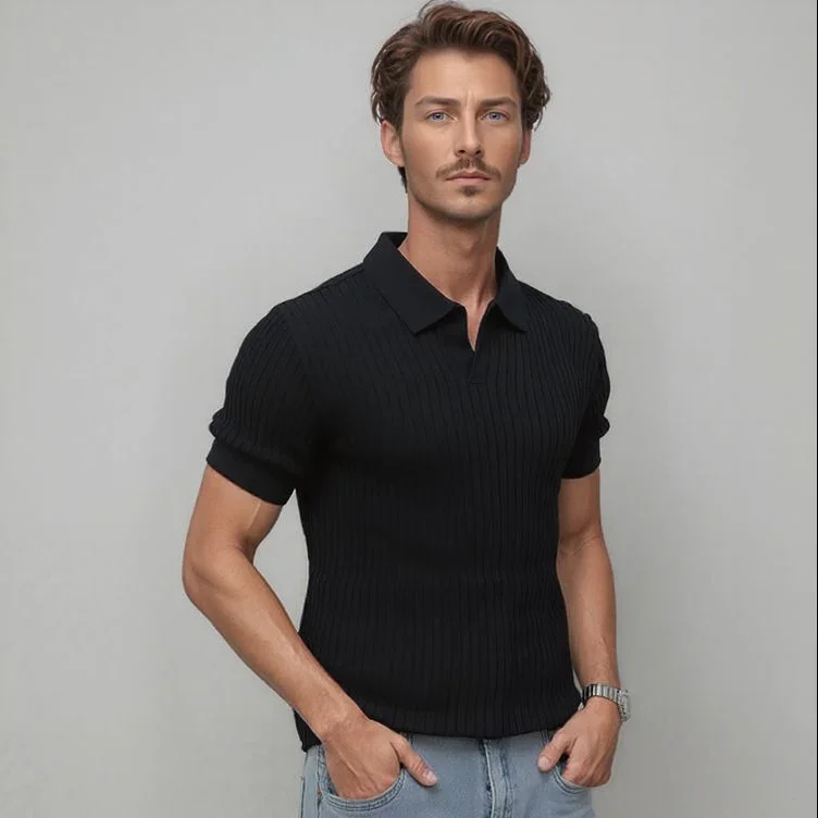 [COMPRE 1, LEVE 2] Polo Ventura™ em Malha Italiana Leve com Gola Minimalista/ Confortável, Sofisticada e Impossível de Ignorar!