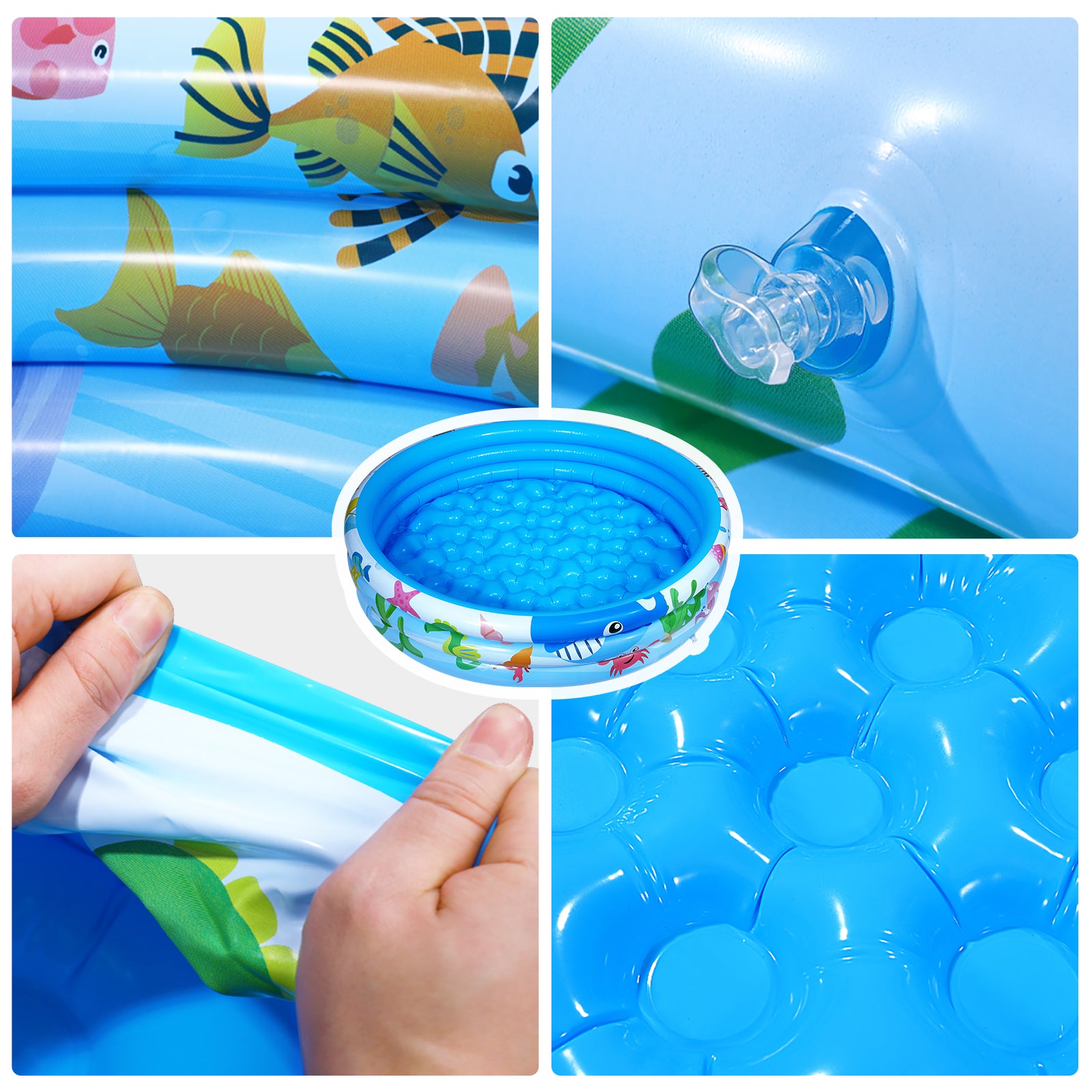 IBASETOY PVC Inflatable Swimming Pool Circular Household Playing Baby Bathing Pool Summer Kids Toy 120x120x28cm
