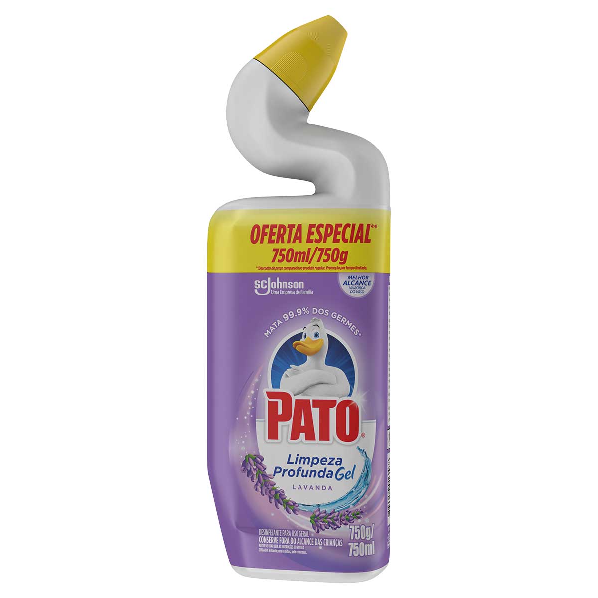 Desinfetante Gel Uso Geral Lavanda Pato Limpeza Profunda 750ml