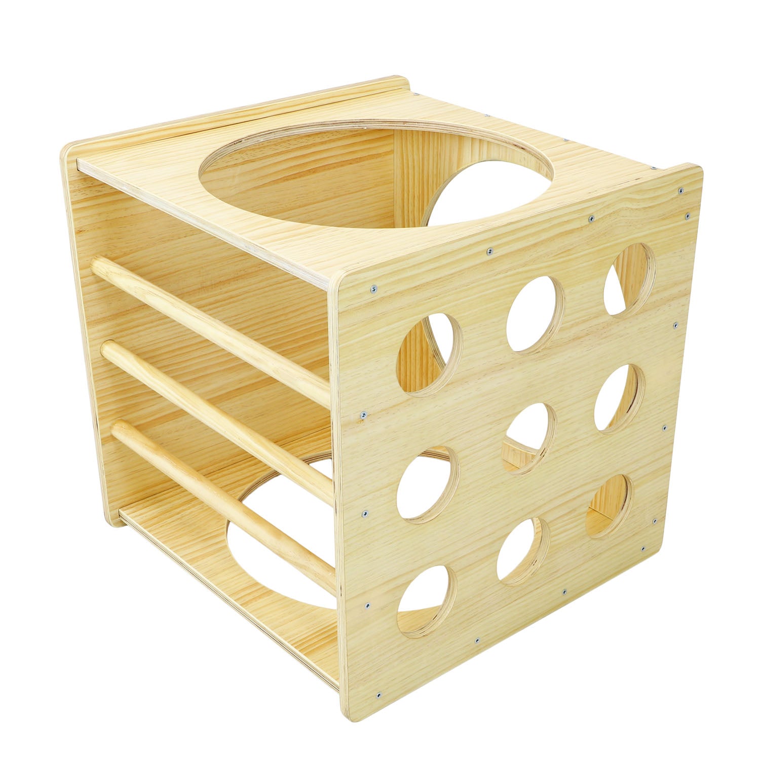 Clevr Wooden Cube Climber for Kids Toddlers Climbing Toy Activity Center Indoor