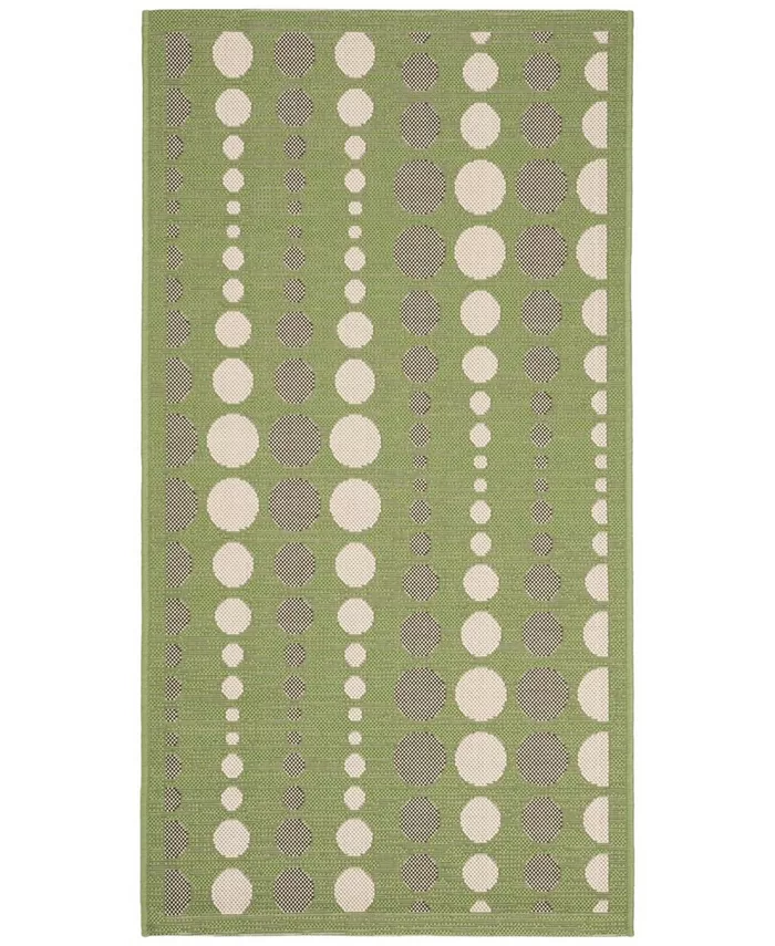 Safavieh Courtyard Green and Creme 2'7