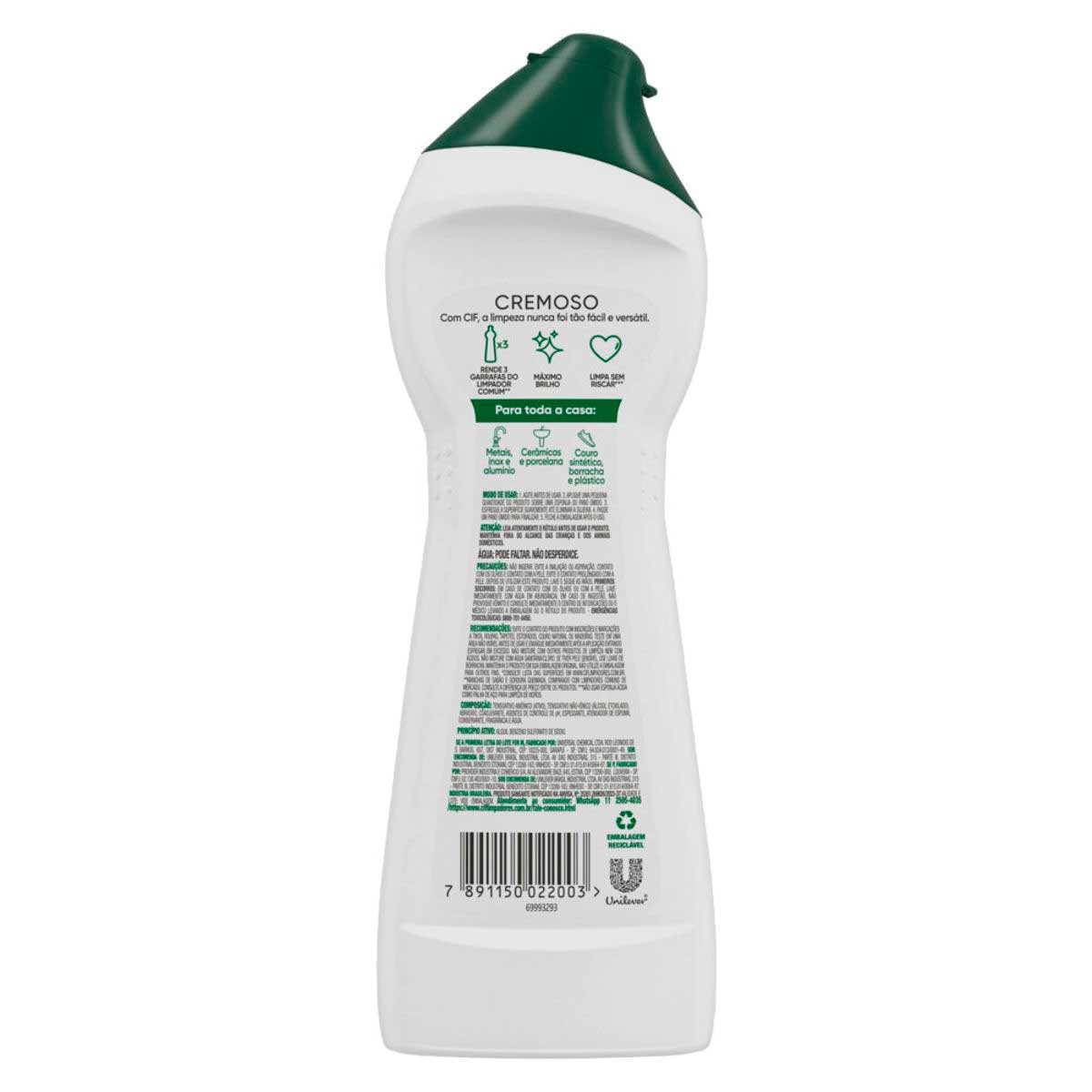 CIF Cremoso Limpeza Milagrosa Limao para casa 250 ml