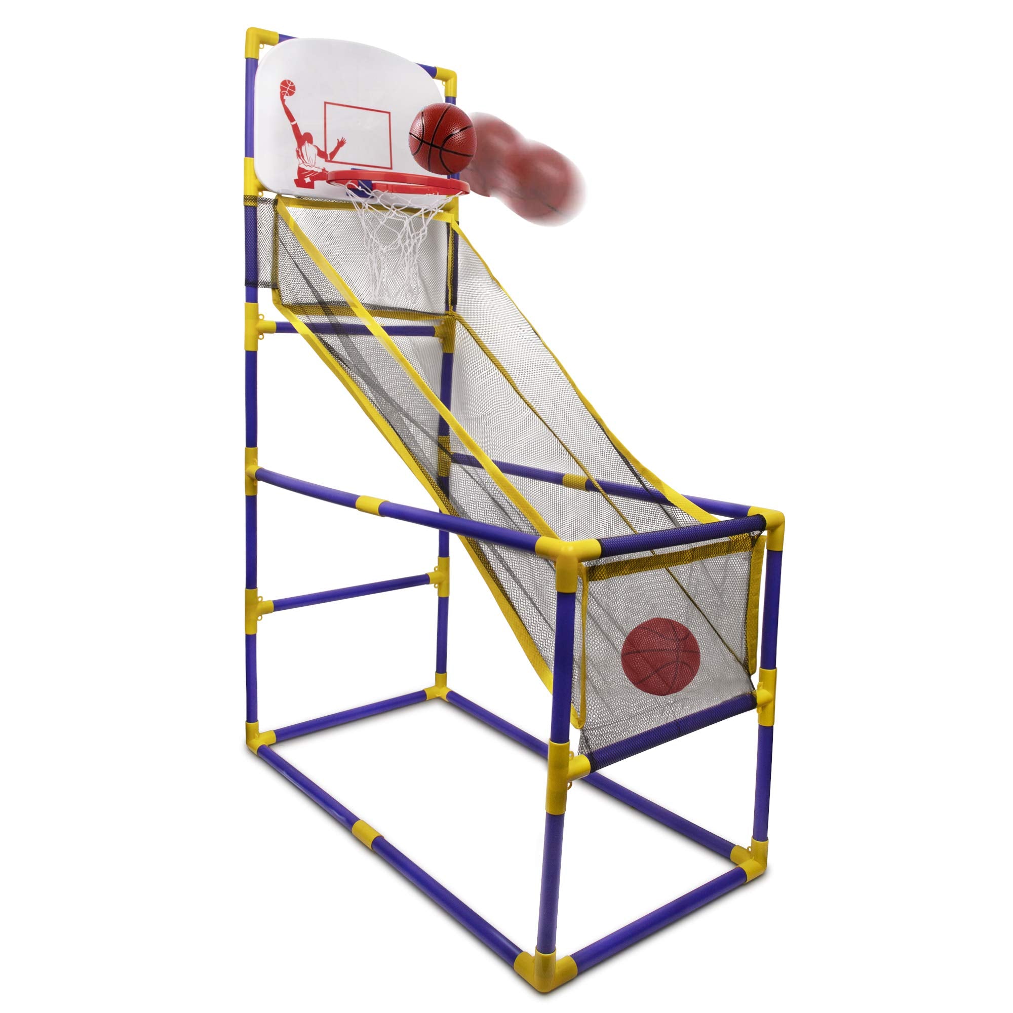 Point Games The Boomer Basketball Hoop Game， Indoor or Outdoor Arcade Sport Toy， Easy to Install， Fun and Entertaining for all Ages