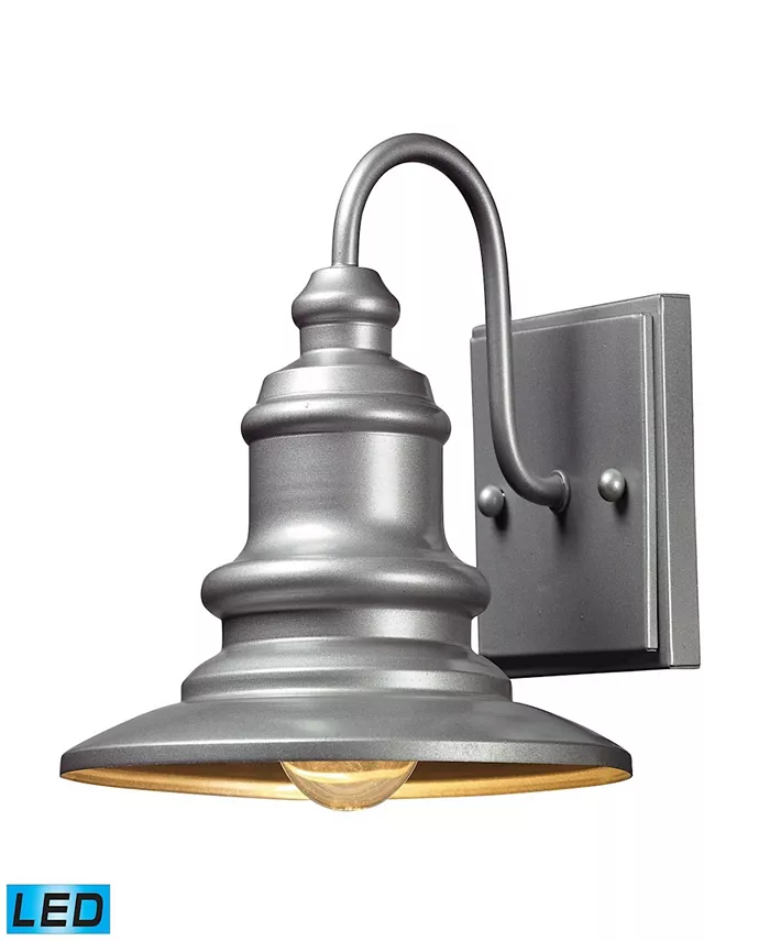 Macy's Marina 1 Light Outdoor Sconce in Matte Silver - LED Offering Up To 800 Lumens (60 Watt Equivalent)