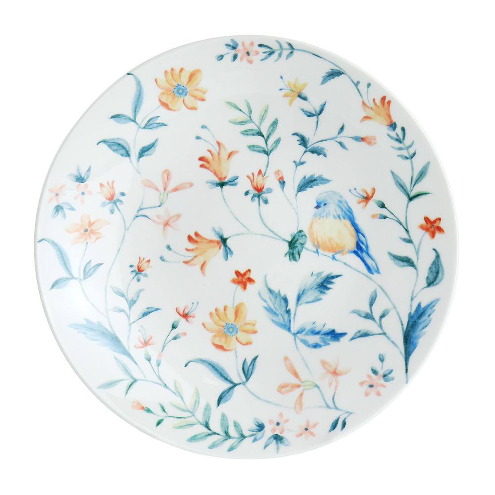 GIBSON HOME Butterfly Floral 16-Piece Fine Ceramic Dinnerware Set 985117634M