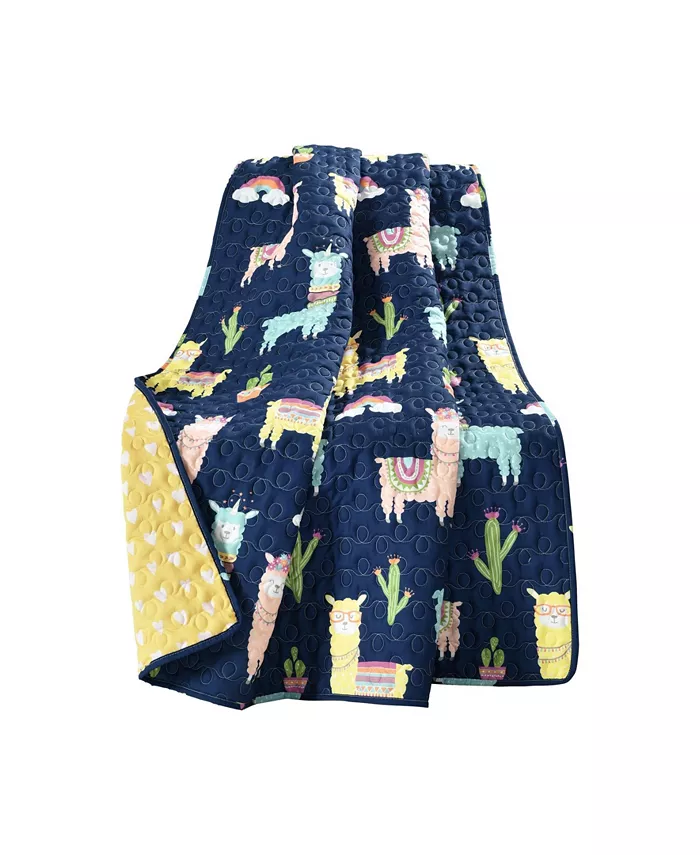 Lush Dandeacutecor Make A Wish Southwest Llama Cactus Throw for Kids， 60