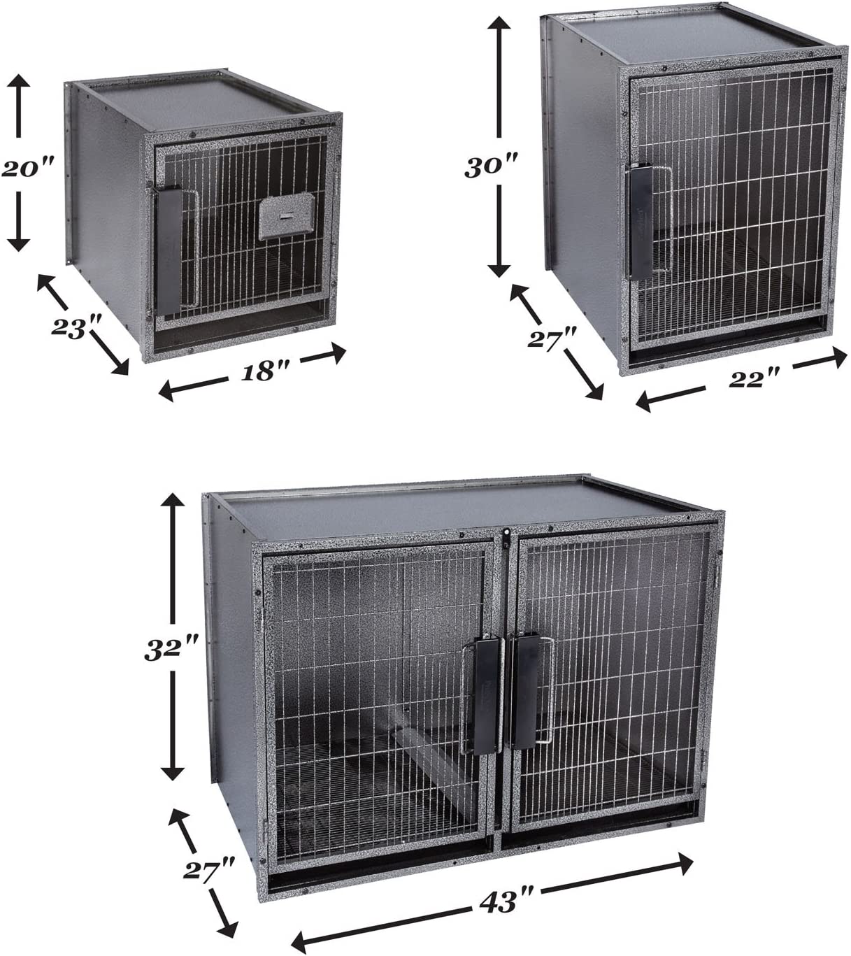 Pet Pals ZW5202 24 17 ProSelect Modular Kennel Cage Sm Graphite