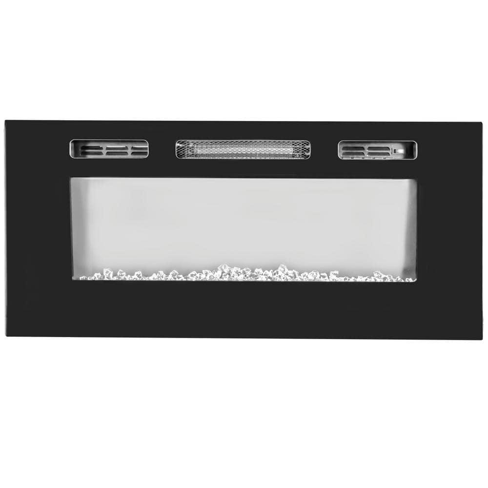 XtremepowerUS 40 in 5100 BTU Vented InWall Heater Electric Furnace Fireplace with 3 Changeable Flame Color and Remote Control