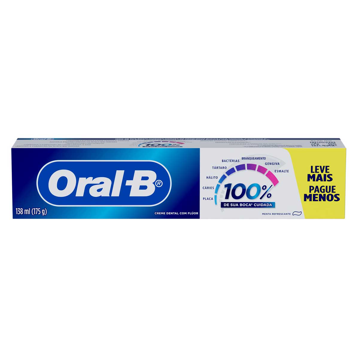 Creme Dental Oral-B 100% de Sua Boca Cuidada 175g