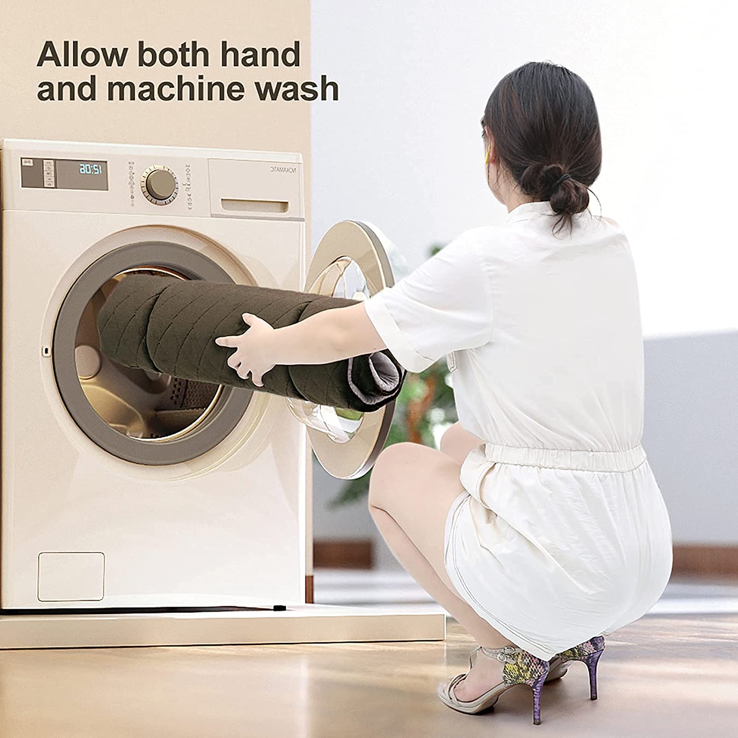 PROCIPE Large Dog Bed Cozy Crate Mat Anti Slip Mattress Washable for Large Medium Small Pets Sleeping