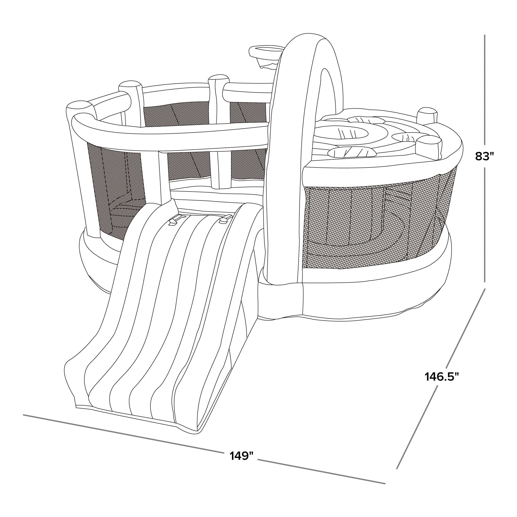 Inflatable Bounce House with Kid’s Whack-A-Play and Basketball Hoop - Blower Included