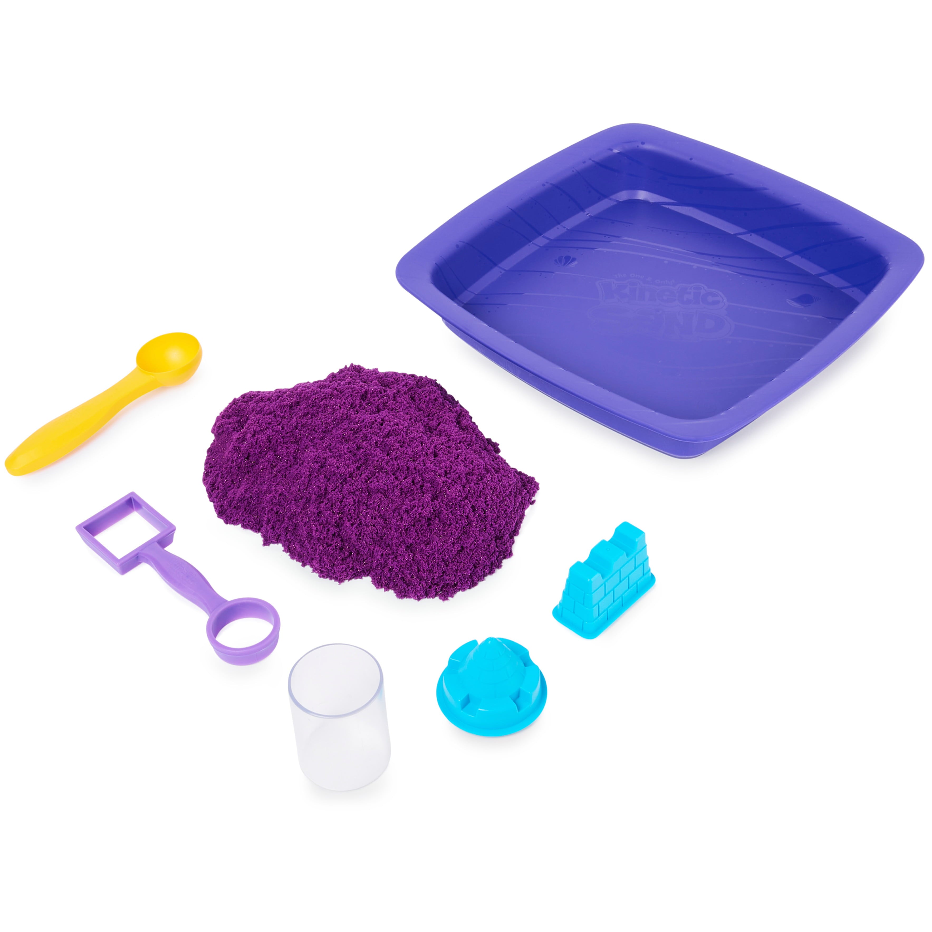 Kinetic Sand Sparkle Sandcastle Set w/ 1lb Purple Shimmer Kinetic Sand