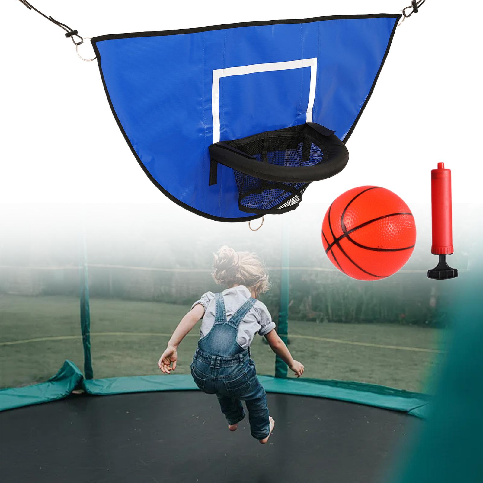 Universal Trampoline Basketball Hoop for Kids， including Small Basketball， Mini Basketball Hoop for Trampoline for Boys Girls Basketball Training