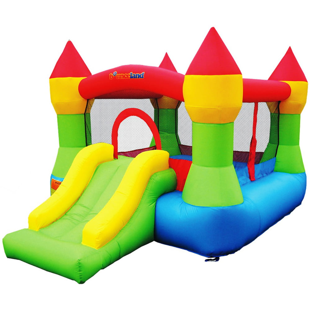 Bounceland Bounce House Castle Bounce N' Slide with Hoop