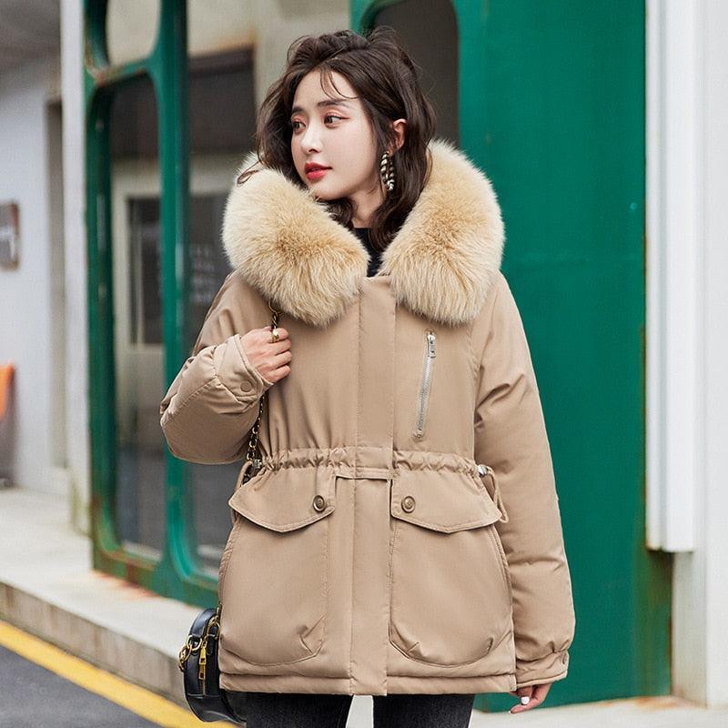 Casaco Feminino Artemis™ com Gorro e Interior em Pelúcia / Esbanje Muito Estilo & Classe Neste Inverno!