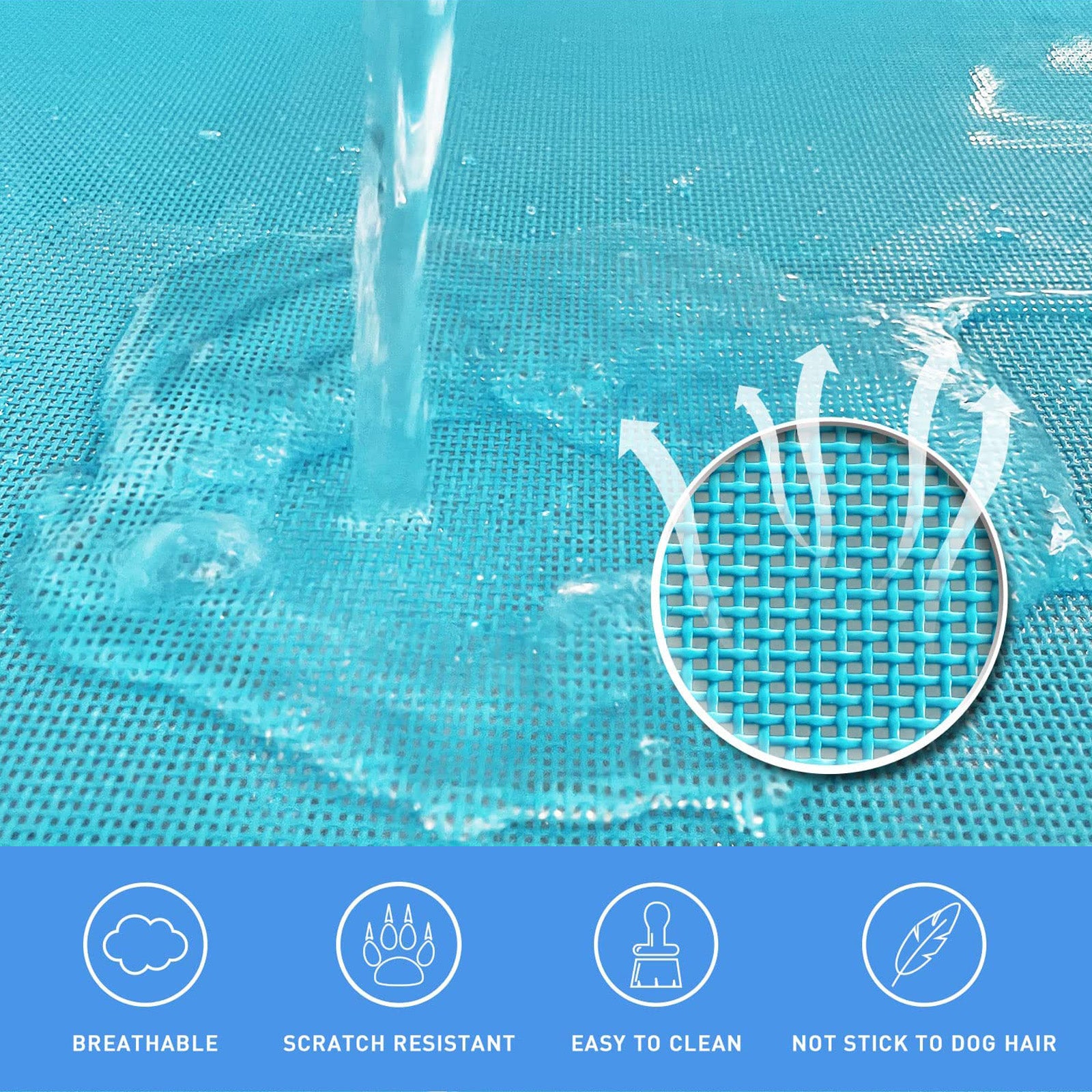 Extra Large Elevated Dog Bed - Raised Portable Pet Beds for Extra Large Medium Small Dogs - Blue