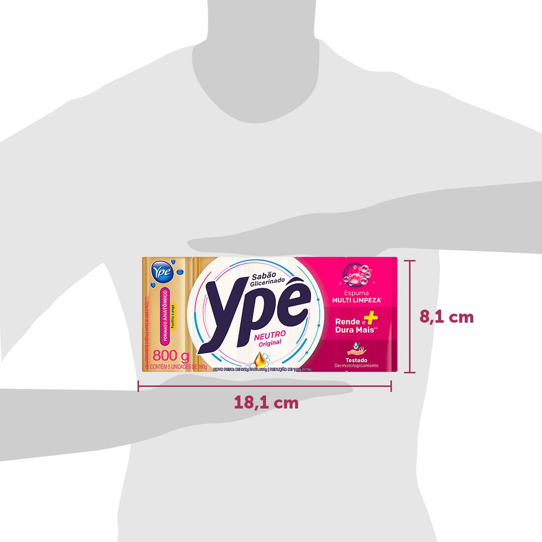 Sabao em Barra Ype Neutro 800g