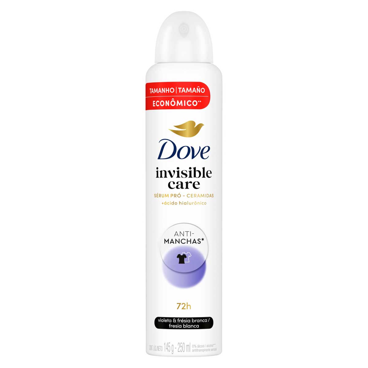 Desodorante Antitranspirante Aerosol Dove Invisible Dry 250 ml