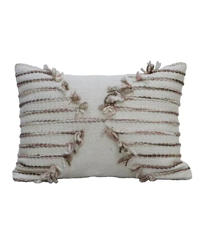 Vibhsa Chicos Home Embroidered Decorative Pillow， 14