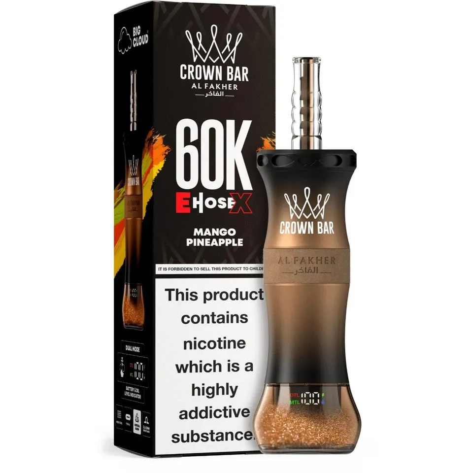 Al Fakher Crown Bar E-Hose X Disposable – 60000 Puffs 🔥
