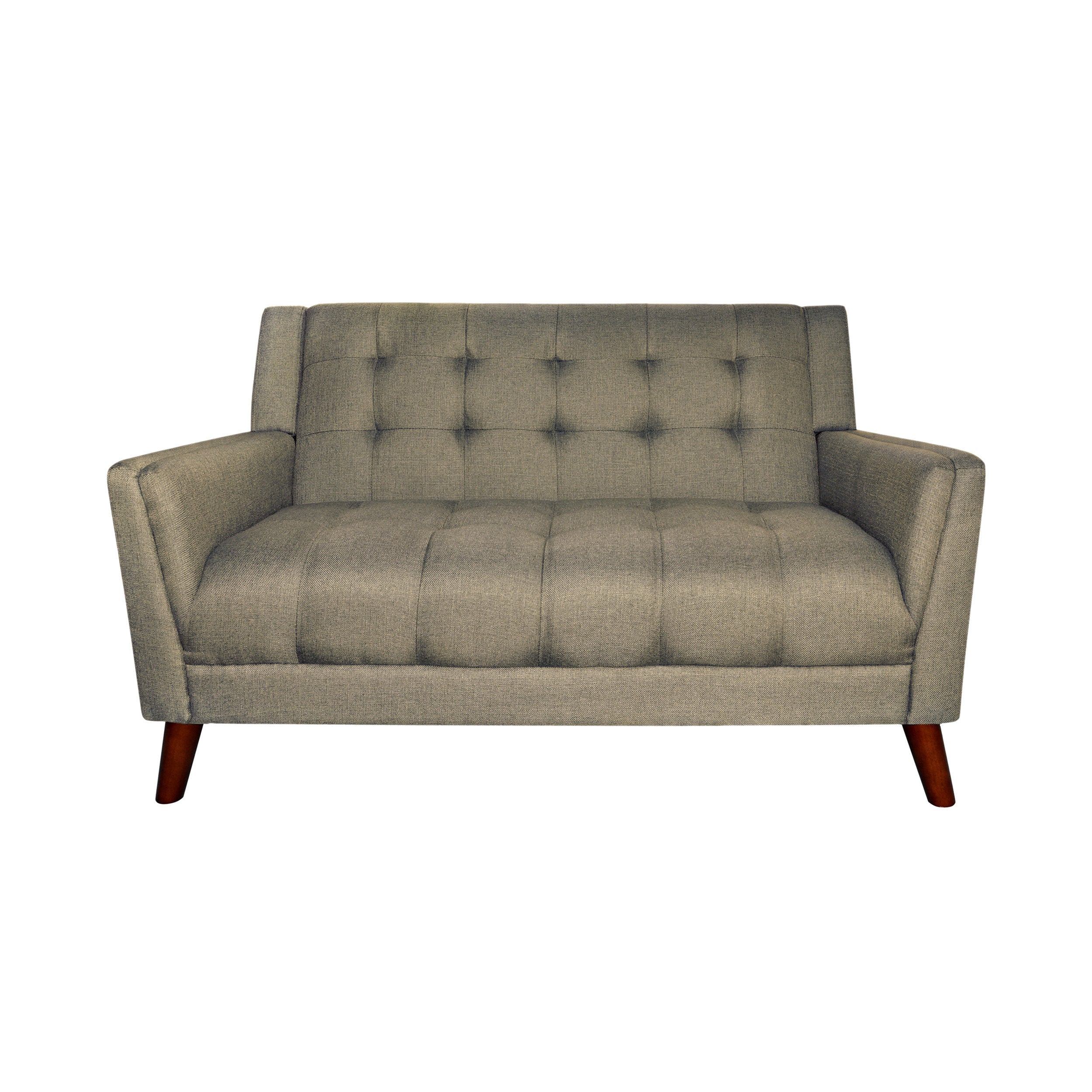 Anvith Mid Century Modern Fabric Loveseat
