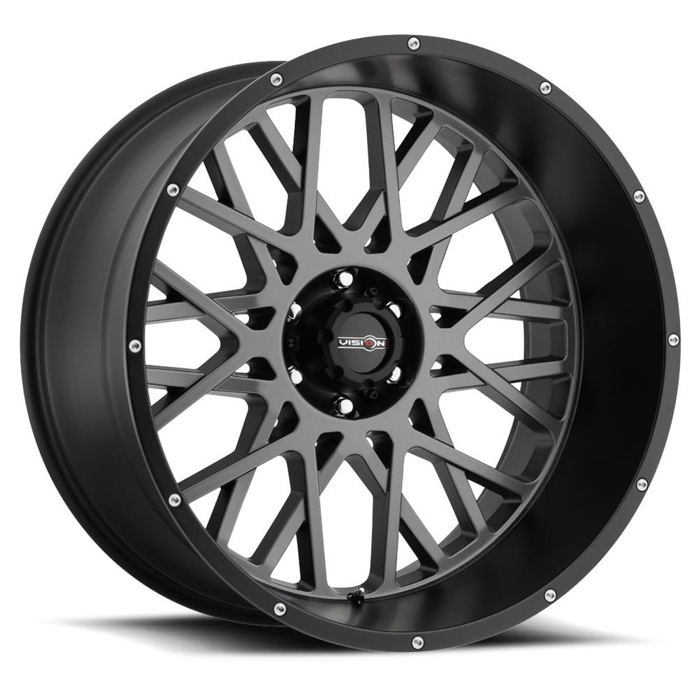 Vision Wheel 412-2973ABL10 Vision Off-Road 412 Rocker Series Anthracite Wheels with Satin Black Lip