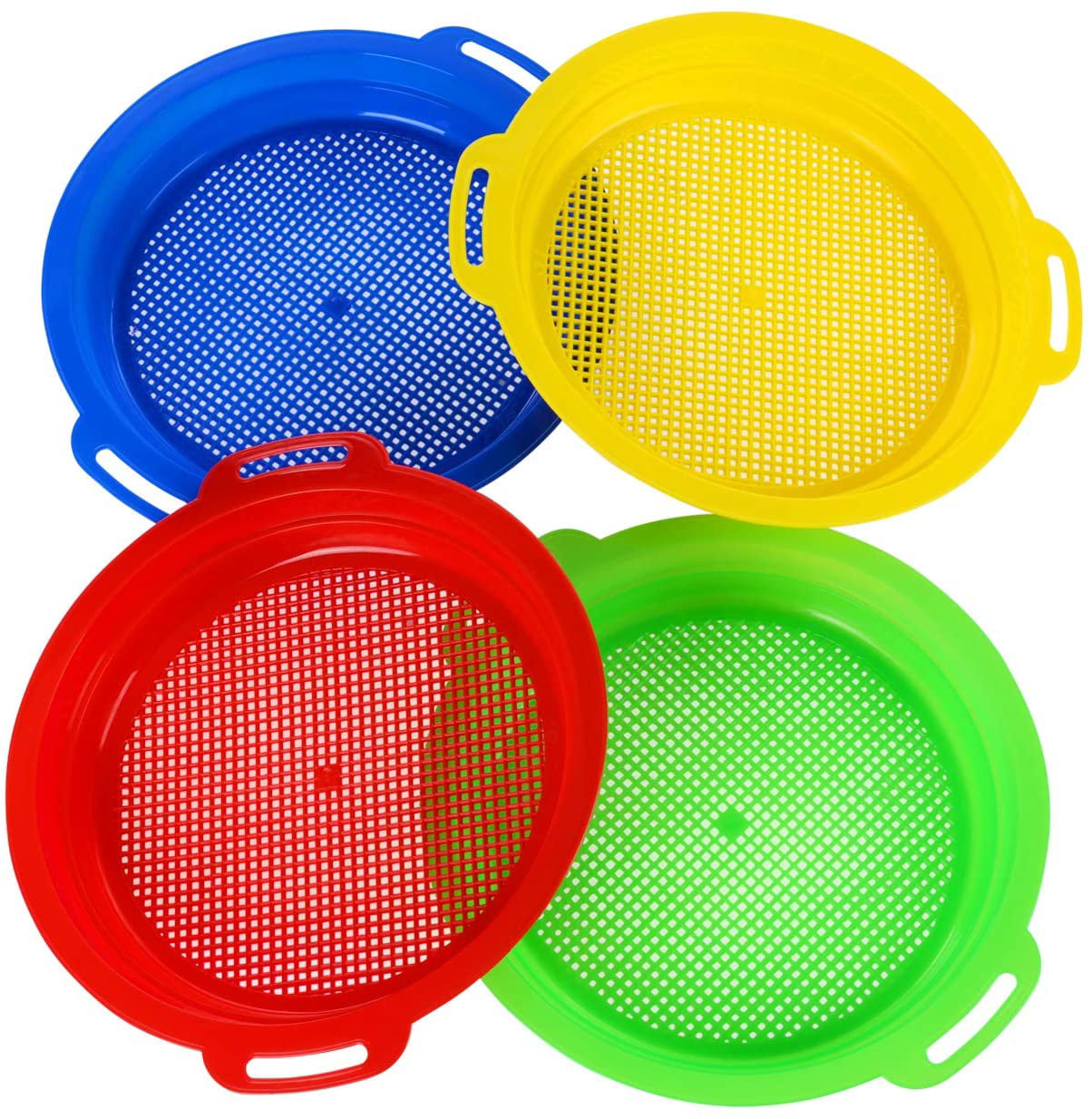 4pcs Beach Sand Sifter Sieves Sets, Large Sand Sieves Set, for Beach Play
